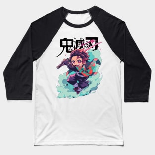 Tanjiro fire breathing sword fight Baseball T-Shirt